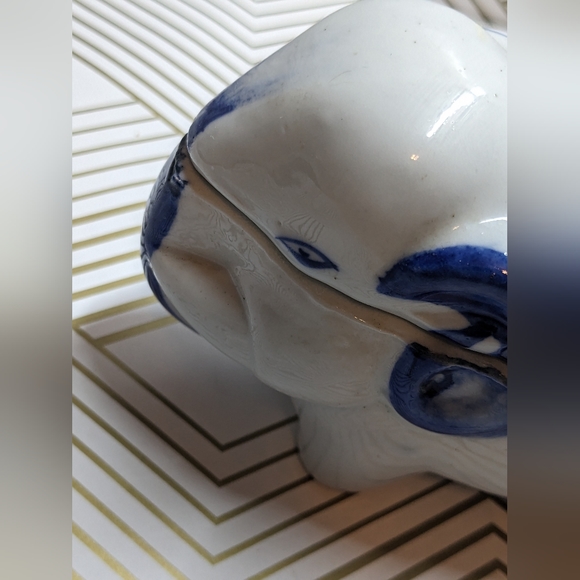 Beautiful Porcelain 3" x 5" Elephant Trinket Box Catch All Elephant Figurine... - Picture 9 of 10